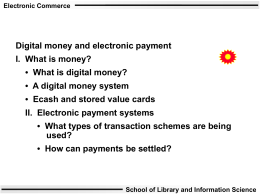 Digital money and electronic banking