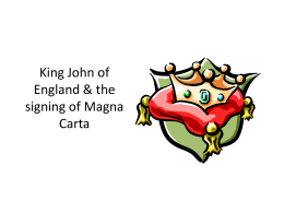 King John signs the Magna Carta