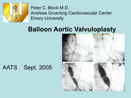 Balloon Aortic Valvuloplasty