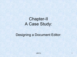 Designing a Document Editor.