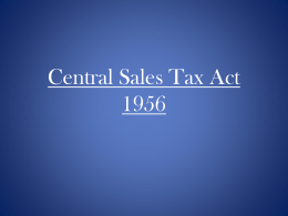 Central Sales Tax Act