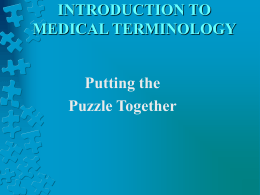 C H. 1 Terminology puzzle