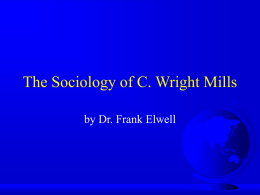 The Sociology of C. Wright Mills