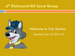 Cub Pack Program - 6th Richmond Hill Scout Group