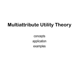 Multiattribute Utility Theory
