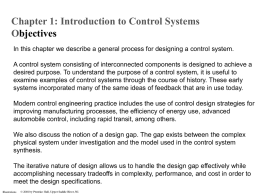 Chapter 1 - Introduction to Control Systems