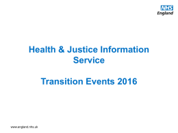 HJIS Transition Events 2016