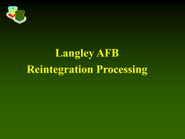 Langley Reintegration Briefing