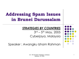 Addressing Spam Issues in Brunei Darussalam