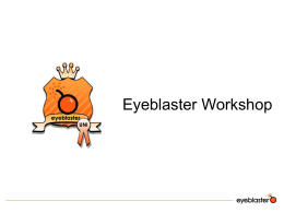 What is the Eyeblaster Workshop?