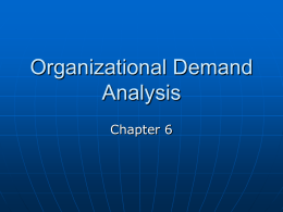 Organizational Demand Analysis