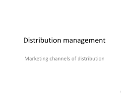 Distribution management