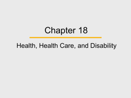 Chapter 14 Health, Health Care, and Disability