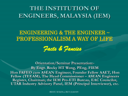 THE INSTITUTION OF ENGINEERS, MALAYSIA (IEM) The
