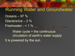 Running Water and Groundwater