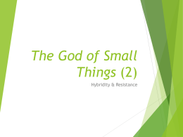 The God of Small Things (2) - The University of Auckland
