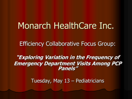 Monarch HealthCare - California Quality Collaborative