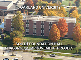 oakland university south foundation hall classroom improvement