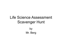 Life Science Assessment Scavenger Hunt