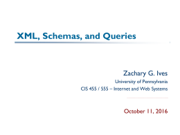 Querying XML - SEAS - University of Pennsylvania