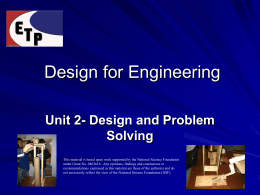 Design and Problem Solving PowerPoint