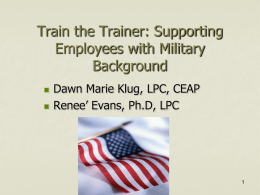 Train the Trainer: Supporting Employees with Military Background