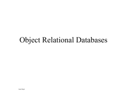 Object Relational Databases