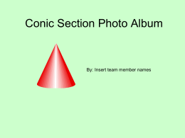 Conic Section Photo Album