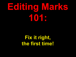 Editing marks - 7thGradeEnglish