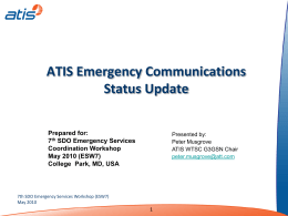 ATIS - Emergency Services Workshop