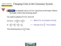 Changing Units in the Customary System(4