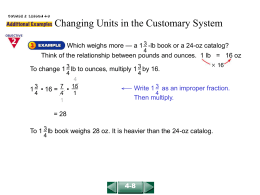 Changing Units in the Customary System(4-8b).