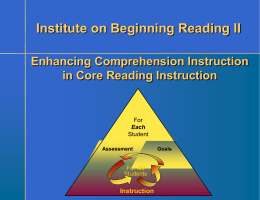 Enhancing the Core: Comprehension (2/3)