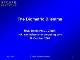 The Biometric Dilemma