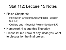 Lecture 12 - Wharton Statistics Department