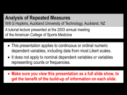Analysis of repeated measures