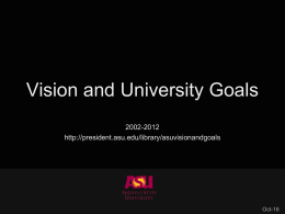 Vision and University Goals