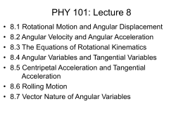 Phy 101 Lecture 08
