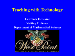 Teaching with Technology - Stevens Institute of Technology