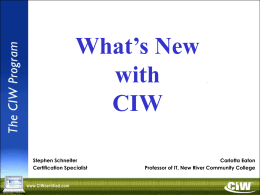 CIW Foundations exam - New River Community College