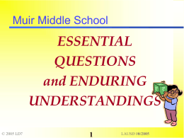 Essential Question - John C. Fremont High School