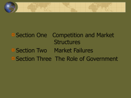 Chapter Seven Market Structures