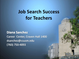 Job Search for Teachers - California State University San Marcos
