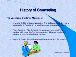 Introduction To Counseling