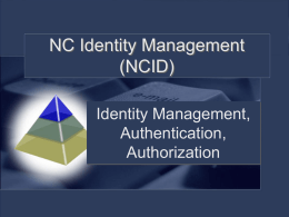 NCID Enterprise Approach