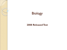 2008 Biology Released Test