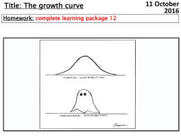 4. The growth curve