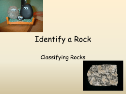 Classifying rocks - Sterlingmontessoriscience