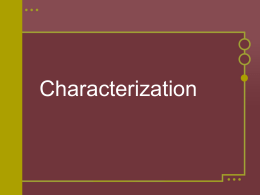 Characterization Power Point File