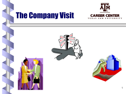 The Company Visit - CS Course Webpages
